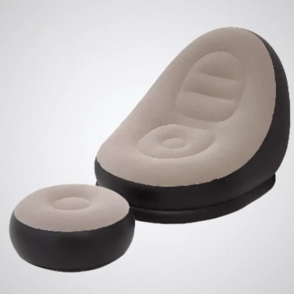 Inflatable Foldable Recliner Sofa with Ottoman