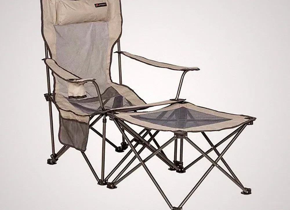 Lippert 2022114829 Campfire 2 Position Padded Recliner With Ottoman, Sand