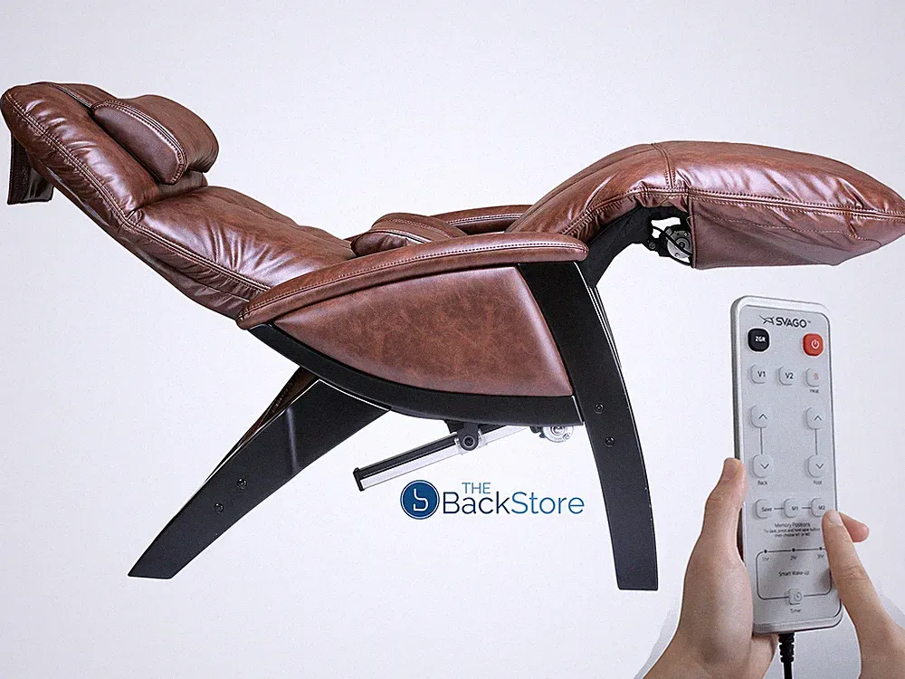 Svago ZGR Plus Dual Power Zero Gravity Recliner with Heat - Cognac